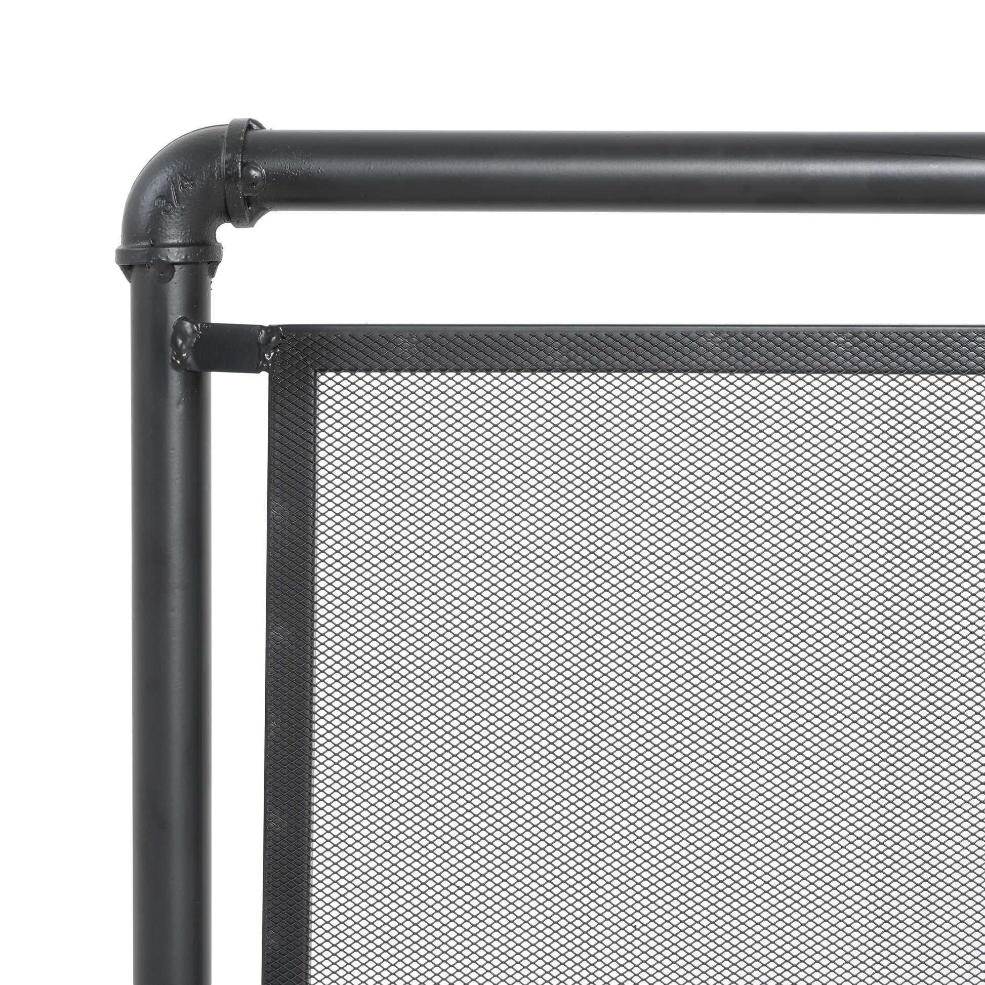 Celeste 1 Panel Iron Fireplace Screen 36" W x 29" H, Black image 9