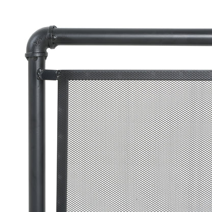 Celeste 1 Panel Iron Fireplace Screen 36" W x 29" H, Black image 9