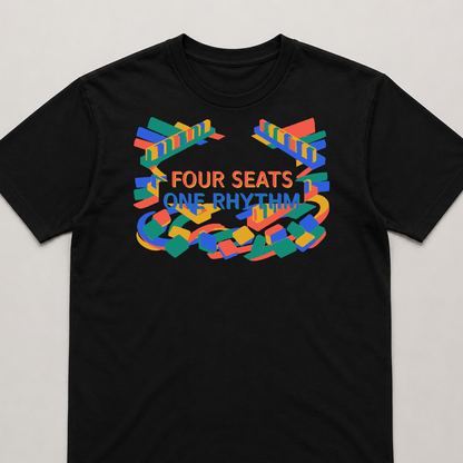 Four-Seat Tempo Mahjong Social Graphic T-Shirt - POD-20260811-150_black_front_closeup_mockup
