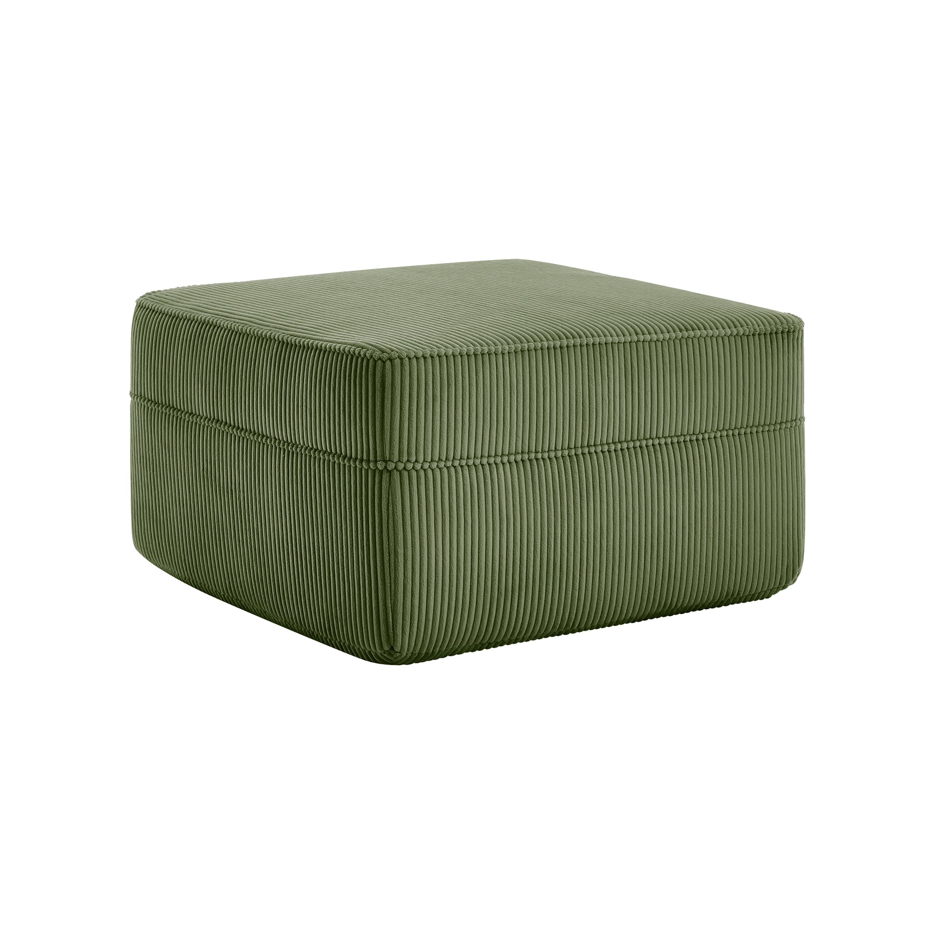 Martha Ottoman Corduroy -Green image 7