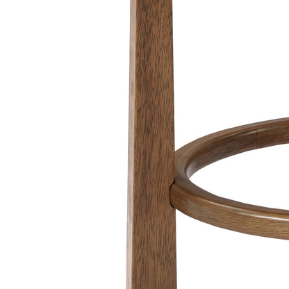 Tara Contemporary Backless Bar Stool, Dark Walnut Finish Rubber Wood Frame with Green Upholstery, Set of 2 image 9