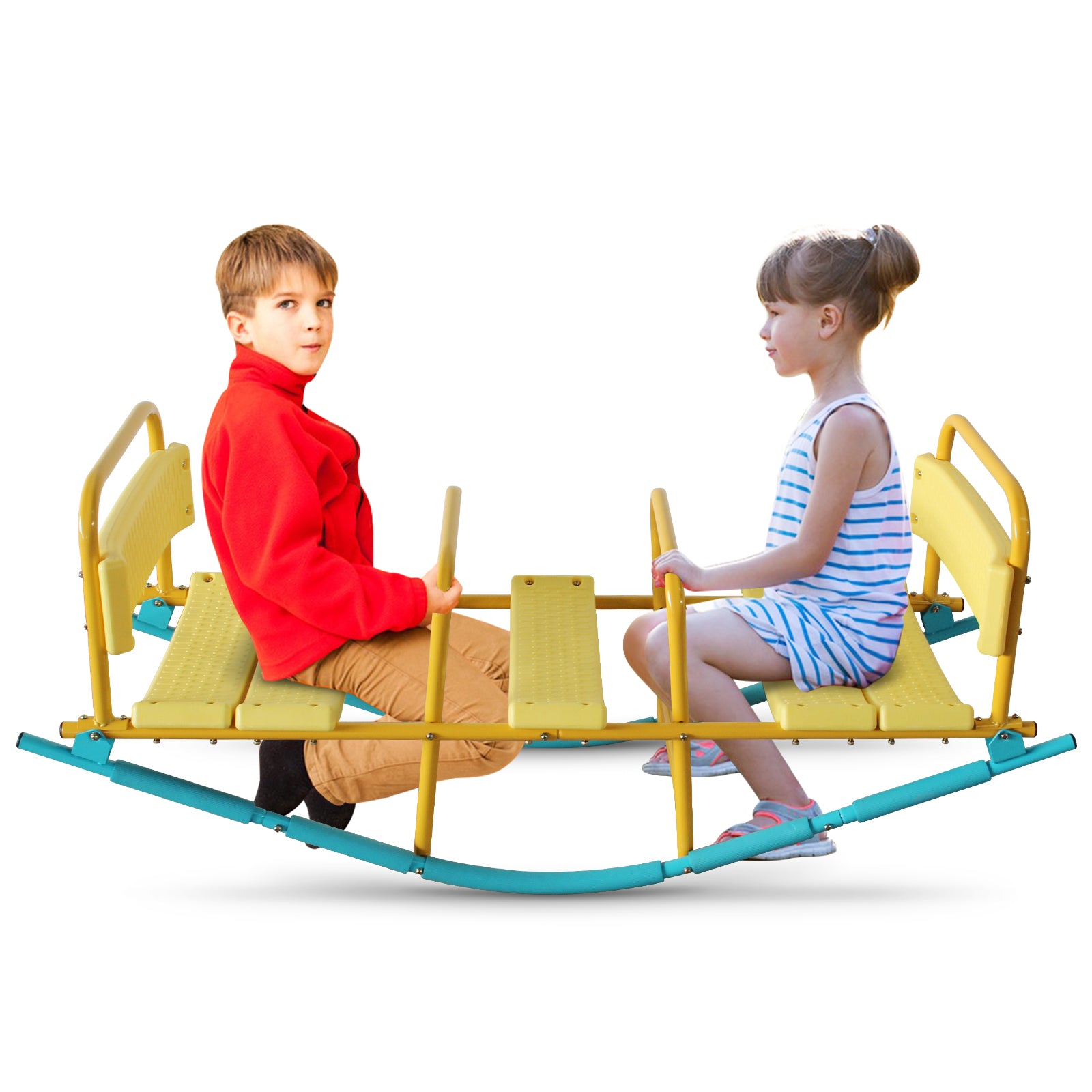 Kindergarten Children Outdoor Rocking Horse Outdoor Park Playground Equipment Double Or Triple Seesaw Swinging Fun image 6