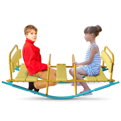 Kindergarten Children Outdoor Rocking Horse Outdoor Park Playground Equipment Double Or Triple Seesaw Swinging Fun image 6