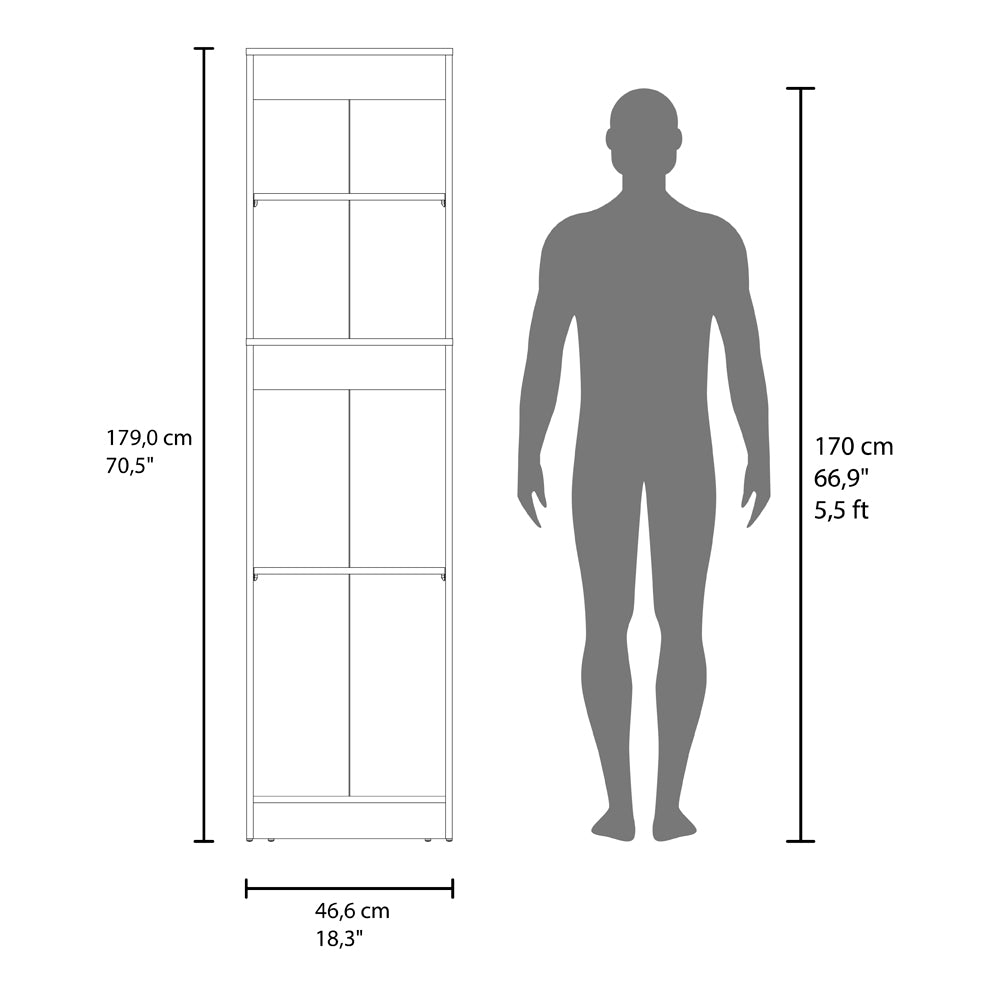 Core Norwick Pantry Cabinet – Modern Tall Storage Organizer with Open Shelves for Living Room & Home Office image 7
