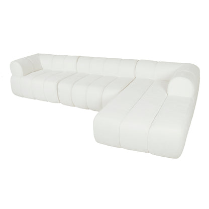 122" Modern L-Shaped Sectional Sofa with High-Density Fully Compressed Sponge and Chaise Lounge, 2-Piece Set, Fully Assembled Right Hand Facing, Perfect for Living Room, Lounge image 11