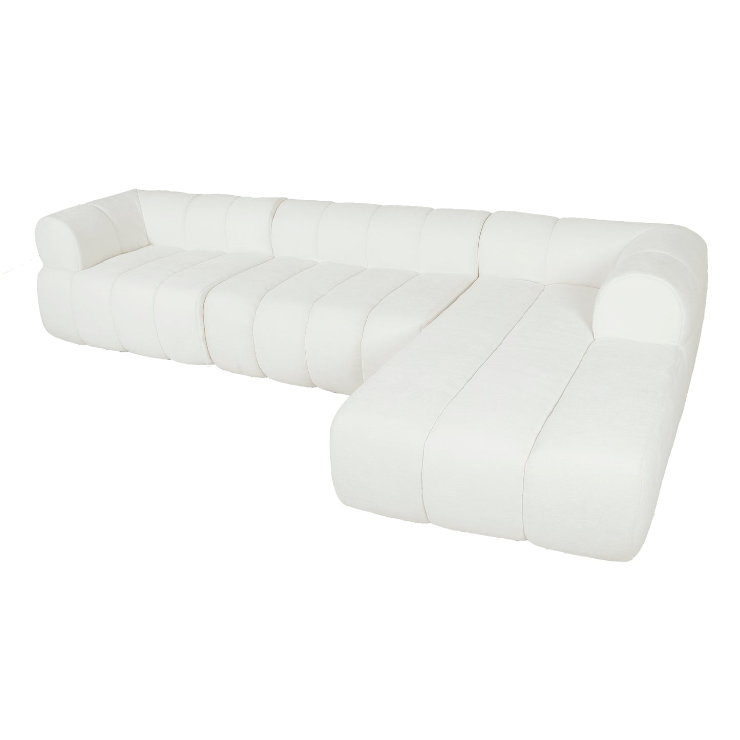122" Modern L-Shaped Sectional Sofa with High-Density Fully Compressed Sponge and Chaise Lounge, 2-Piece Set, Fully Assembled Right Hand Facing, Perfect for Living Room, Lounge image 11