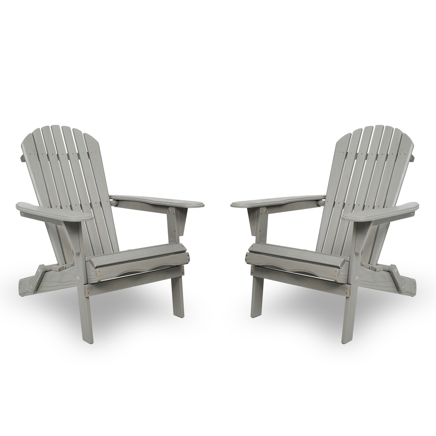 Wood Lounge Patio Chair for Garden Outdoor Wooden Folding Embossed Adirondack Chair Set of 2 Solid Cedar Wood Lounge Patio Chair with Wood Grain image 11