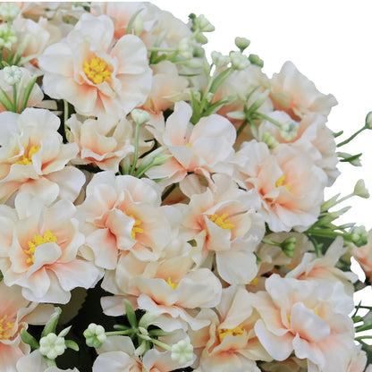 24-Inch Faux Flower Artificial Snow Lotus Potted Plant UV-Resistant Artificial Floral Decor Suitable for Indoor & Outdoor Spaces(Peach Pink),2 Pots per /Set image 7