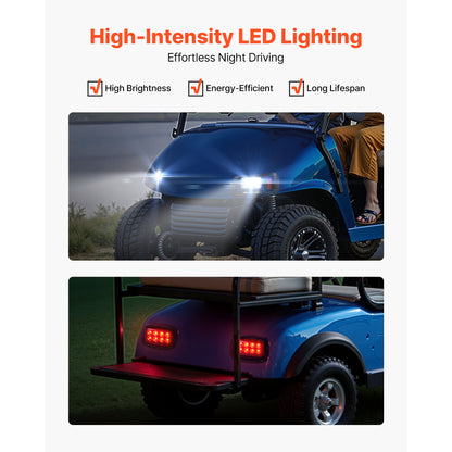 12 Volt Golf Cart LED Headlight Tail Light Kit For EZGO TXT 1996-2013 Models image 4