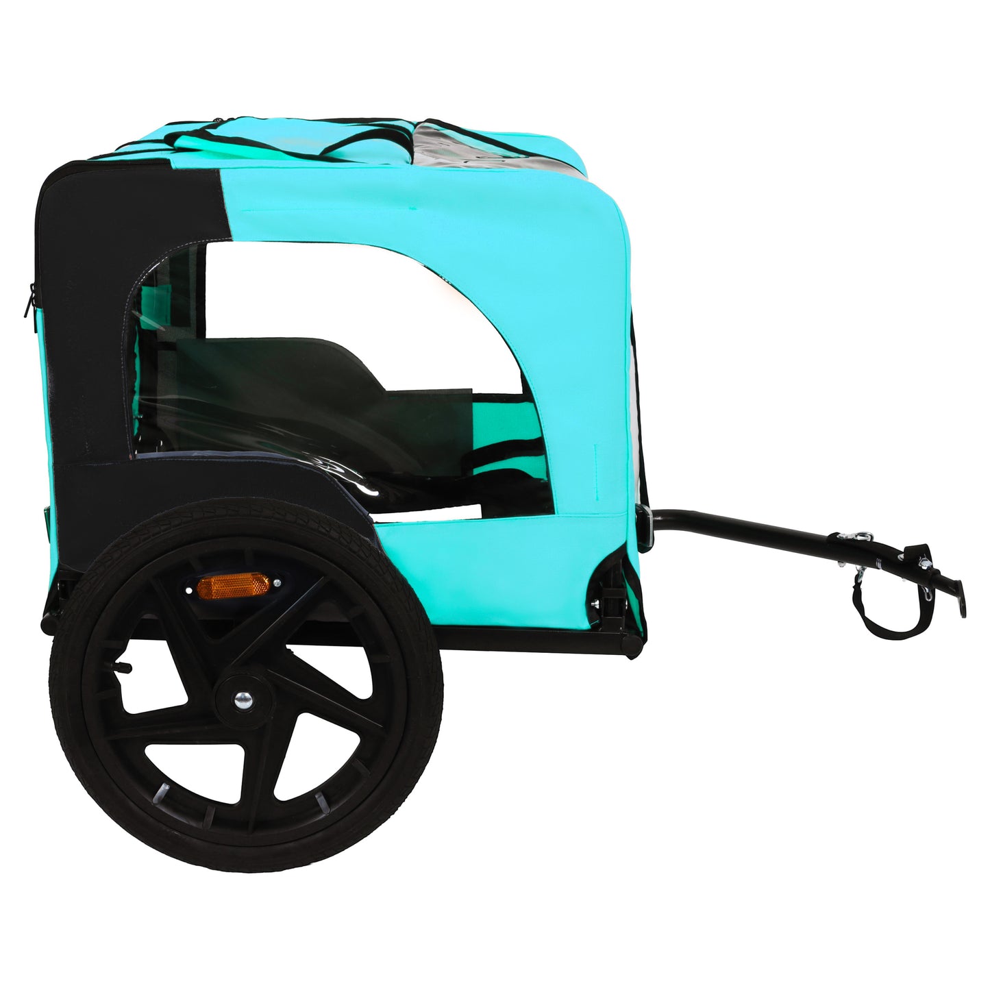 Pet Bike Trailer Dog Cart for Bicycle,Suitable for Small and Medium Pets, Easy Folding Cart Frame, Quick Release Wheel, Non-Slip Floor, Internal Leash image 7