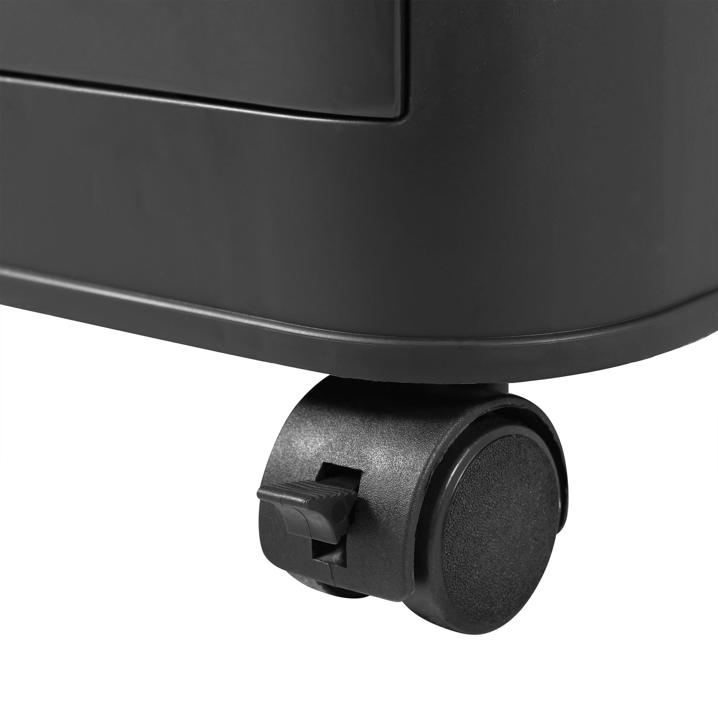 Black,20" Side Wide Folding Storage Cabinet,4 Tiers,19.69"×11.81"×40.55",Collapsible Storage Bins with Magnetic Door, Plastic Storage Cabinet with Wheels image 5