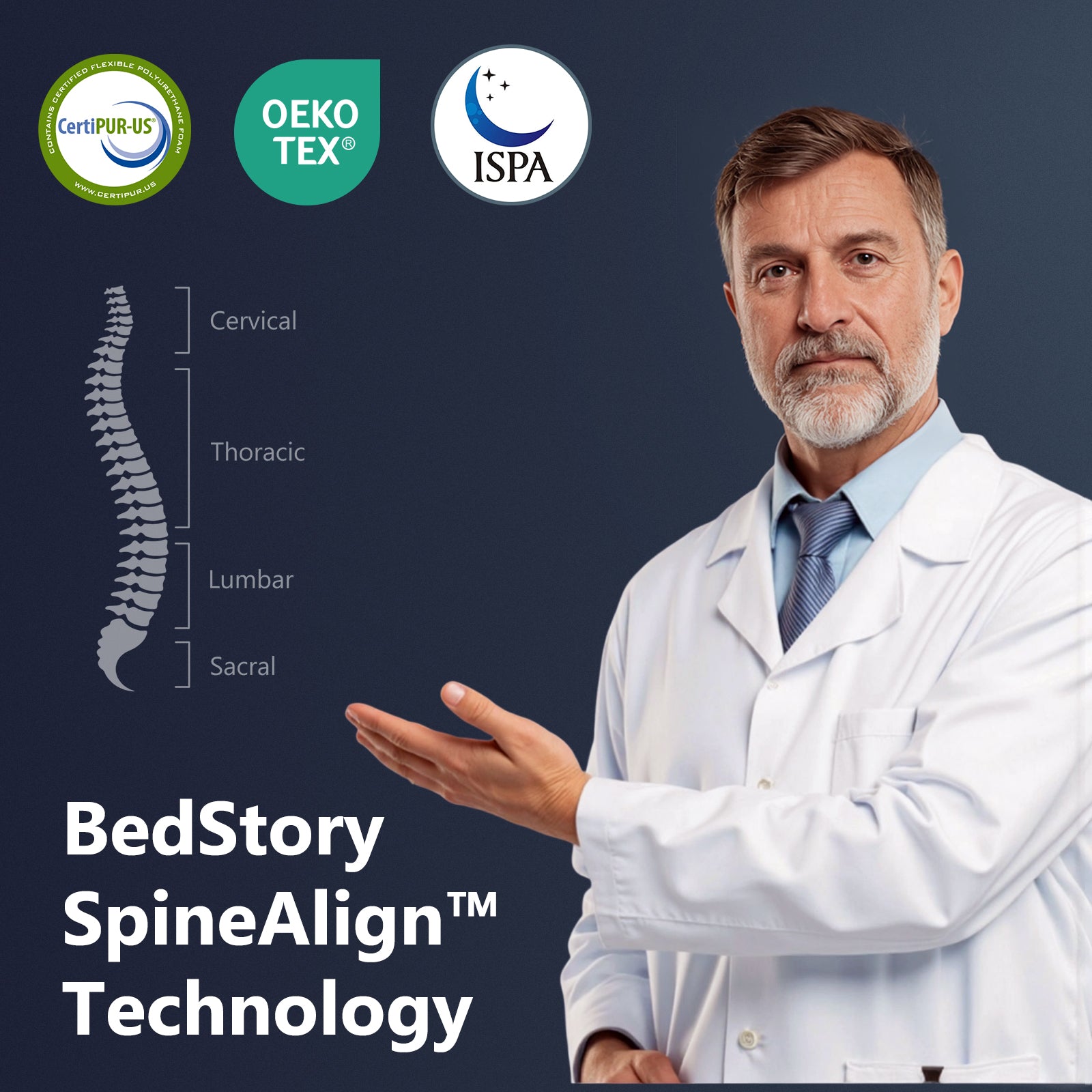 Bedstory Spine Align 13" King Firm Pressure Relieving Cooling Hybrid Mattress with Instant Touch Cooling Fabric, 360° Airflow Circulation & Air Boost Comfort Foam image 10