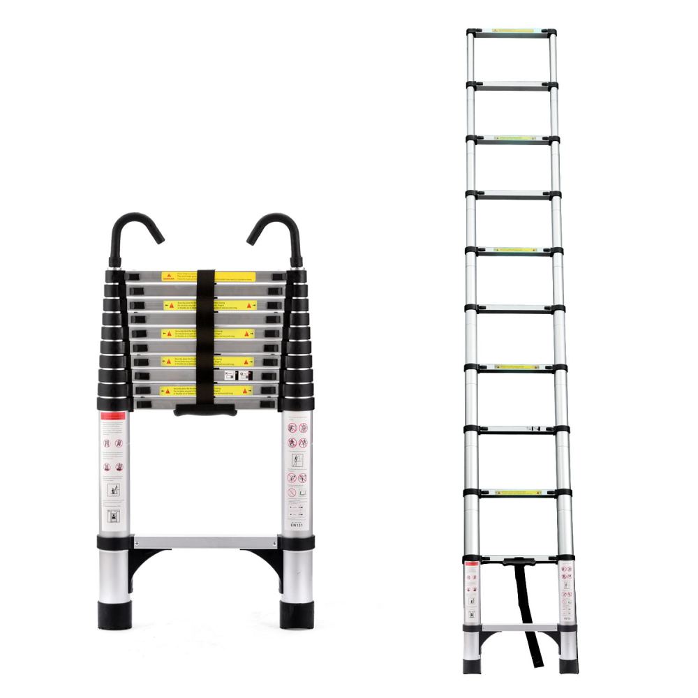 8.5FT Telescopic Aluminum Ladder - Durable Multi-Purpose Design