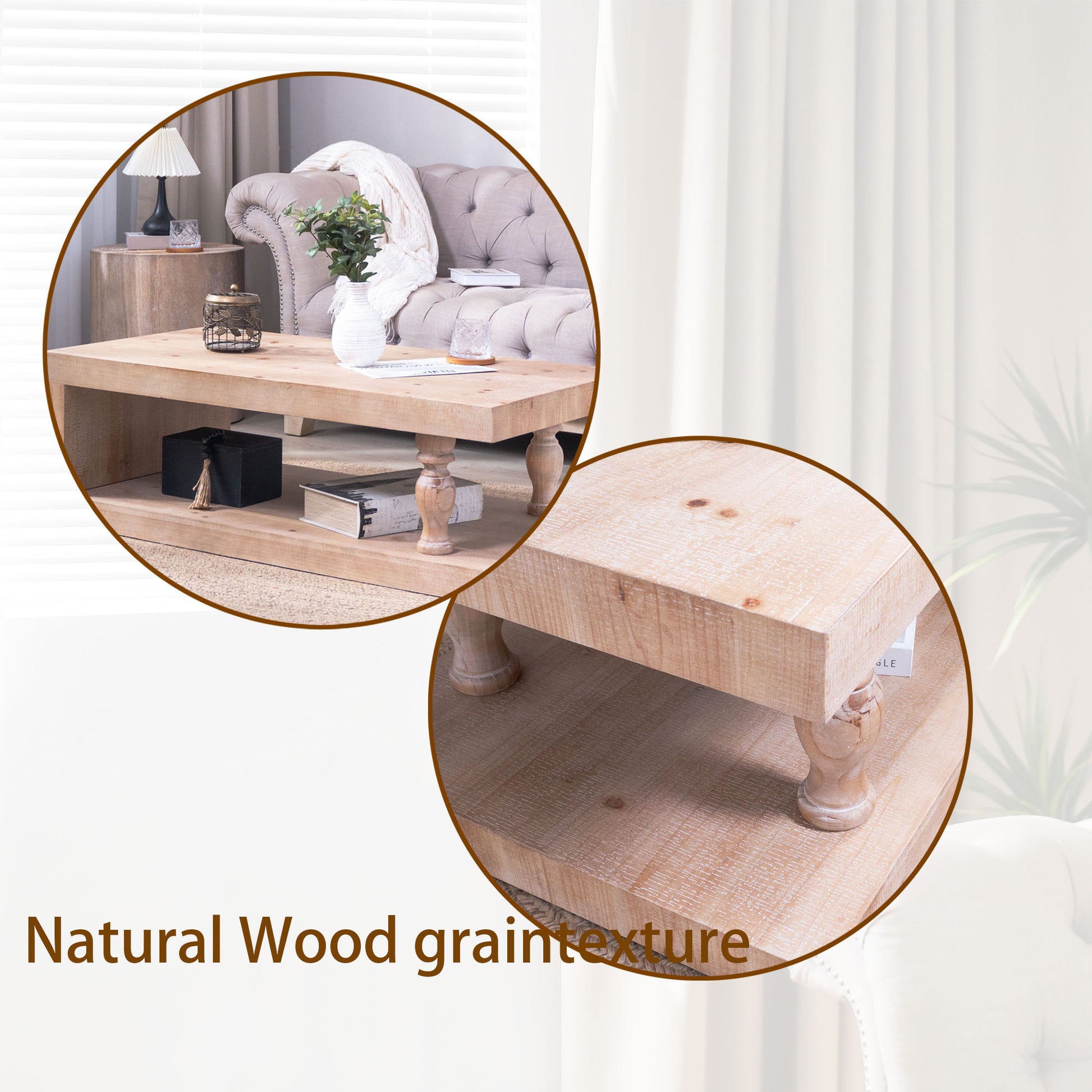 Rustic coffee table, Wood coffee table, Farmhouse coffee table, Modern rustic furniture, Coffee table with shelf, Wooden living room table image 11