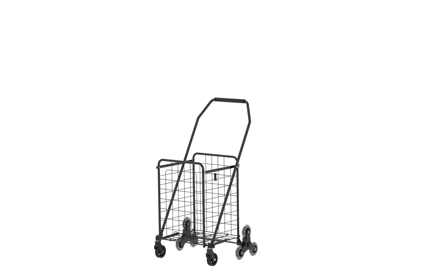 Shopping Cart to Go Upstairs,Shopping Cart on Wheels, Foldable Utility Shopping Carts with 360° Rolling Swivel Wheels for Groceries Laundry image 2
