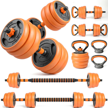 66LB Adjustable Dumbbell Set, 4-in-1 Convertible Weights, Dumbbells, Barbell, Kettlebells for Home Gym Workouts image 1