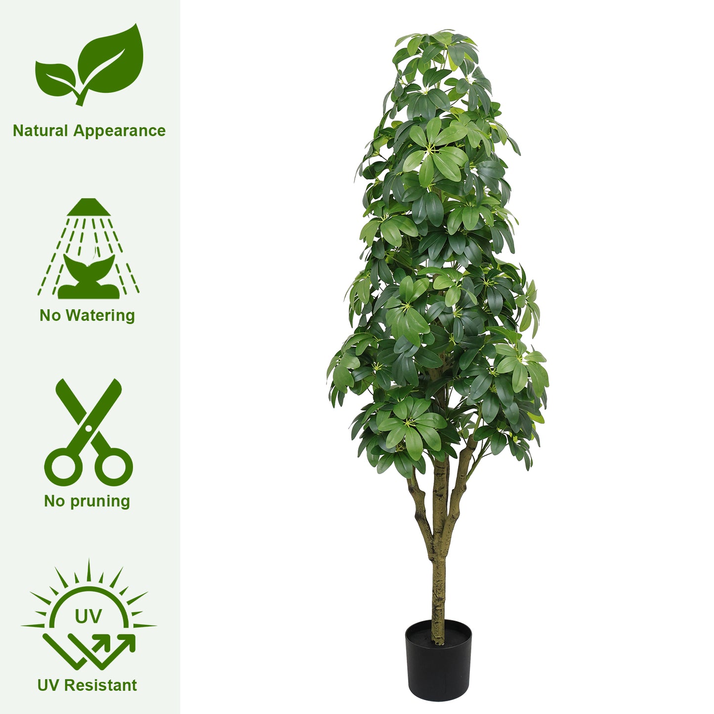 5.2FT Artificial Tree Realistic Faux Tree, Suitable for Indoor and Outdoor Decoration,1pc/set image 8