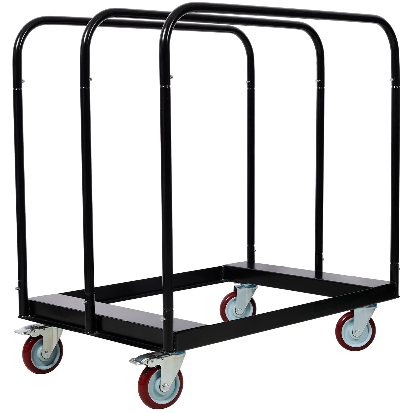 Heavy Duty Drywall Sheet Cart & Panel Dolly 1500lbs load capacity,Panel Service Cart,5 inch Swivel Casters,3 Side Handrails for Factory, Warehouse, Black image 1