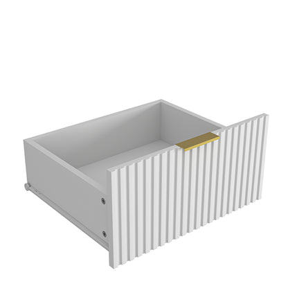 White 9 Drawer Dresser, 63" Large Deep Chest of Drawers, Wooden Dresser Storage Cabinet with 9 Drawers for Bedroom, Long Dressers for Living Room, Hallway, Drawer panel with wavy patterns image 12