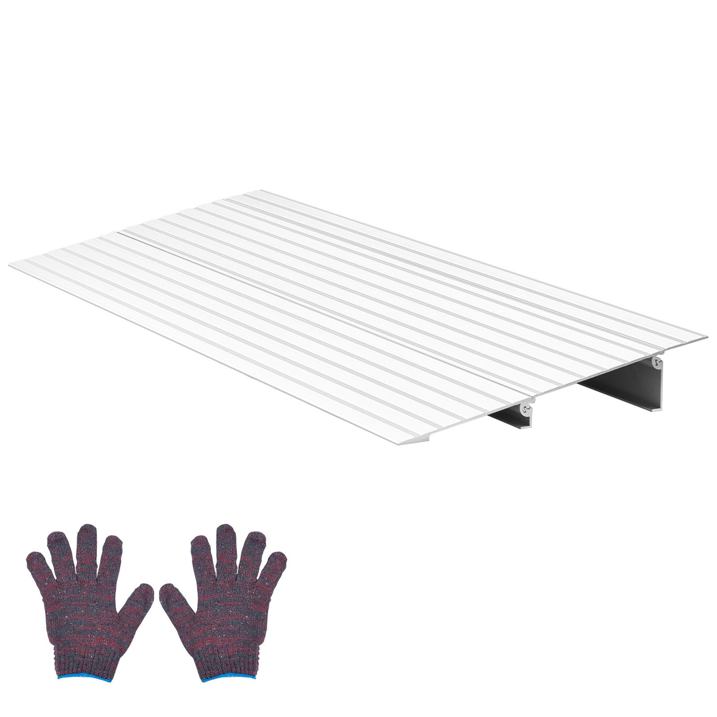 Door Threshold Ramp, 2 inch Rise, Aluminum Alloy Threshold Ramp Rated 800 lbs Load Capacity, Handicap Ramps for Home Steps for Wheelchair, Scooters, Power Chairs, Walkers, Bicycle, Tricycle image 1