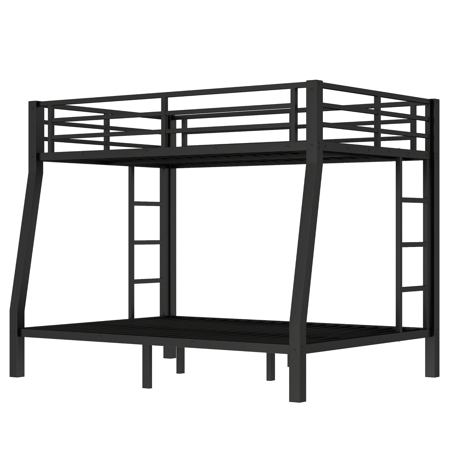 Metal Full XL over Queen Bunk Bed for Teens and Adults,Space-Saving/Noise Reduced/No Box Spring Needed,Black image 10