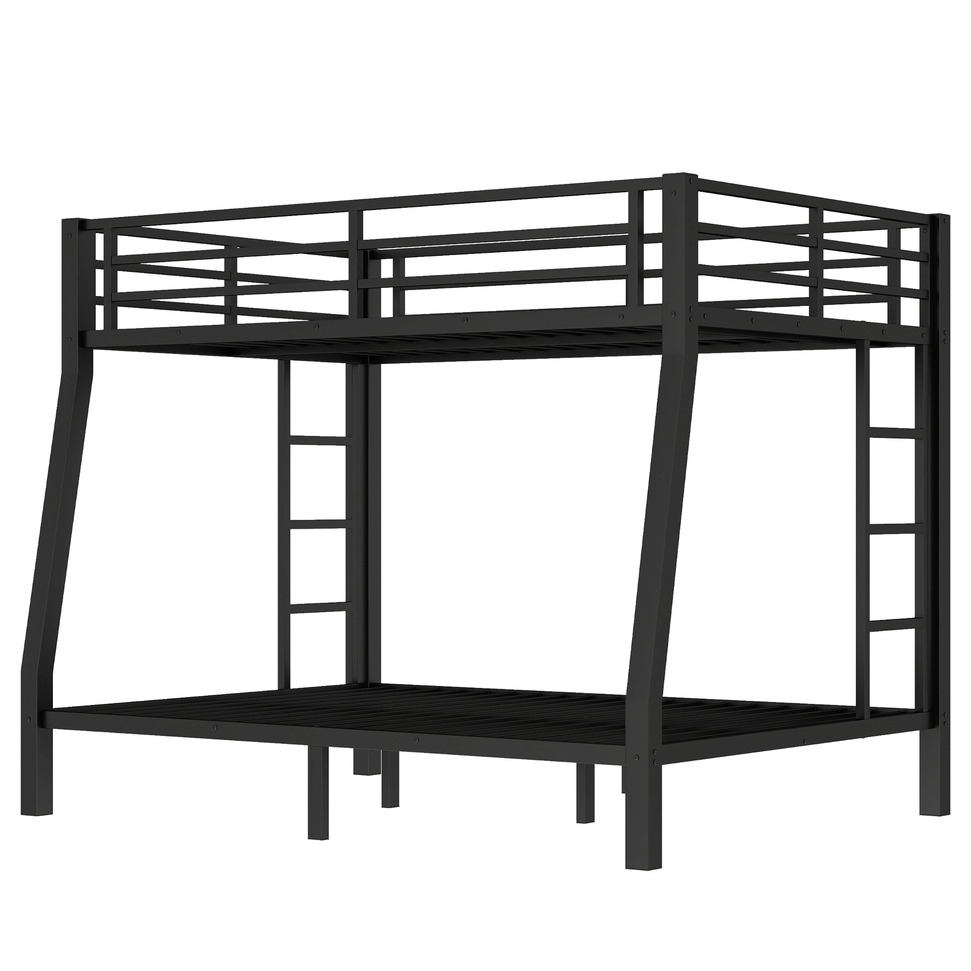 Metal Full XL over Queen Bunk Bed for Teens and Adults,Space-Saving/Noise Reduced/No Box Spring Needed,Black image 10