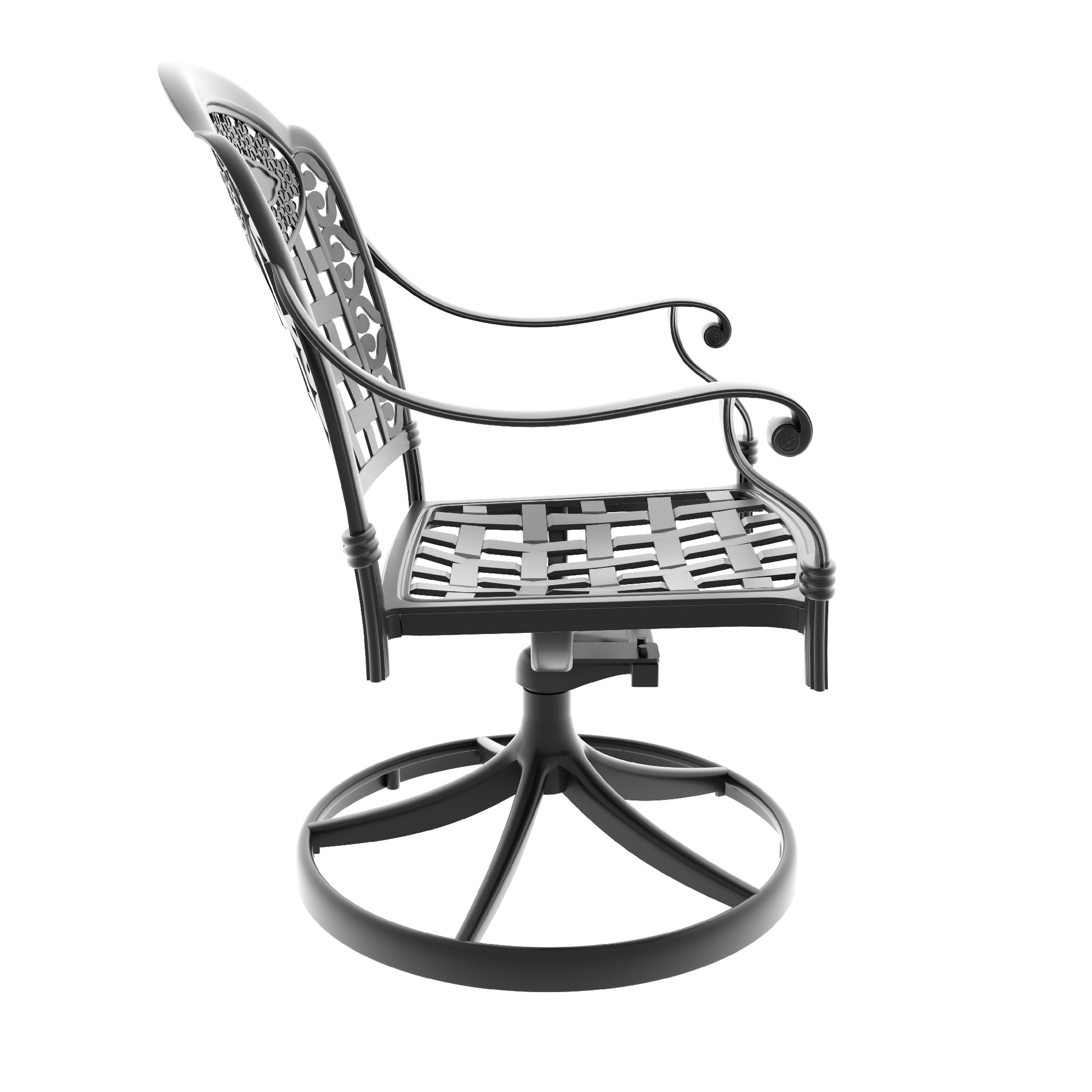Cast Aluminum Swivel Rocking Chair Set of 2 image 3