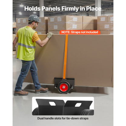 Panel Dolly, 1000 lbs Load Capacity, Drywall Mover with 10 Inch Rubber Wheels Fits Different Terrain, Adjustable Clamp Panel Cart for Steel Panels, Mattress, Doors and Drywall Sheet, Black image 5