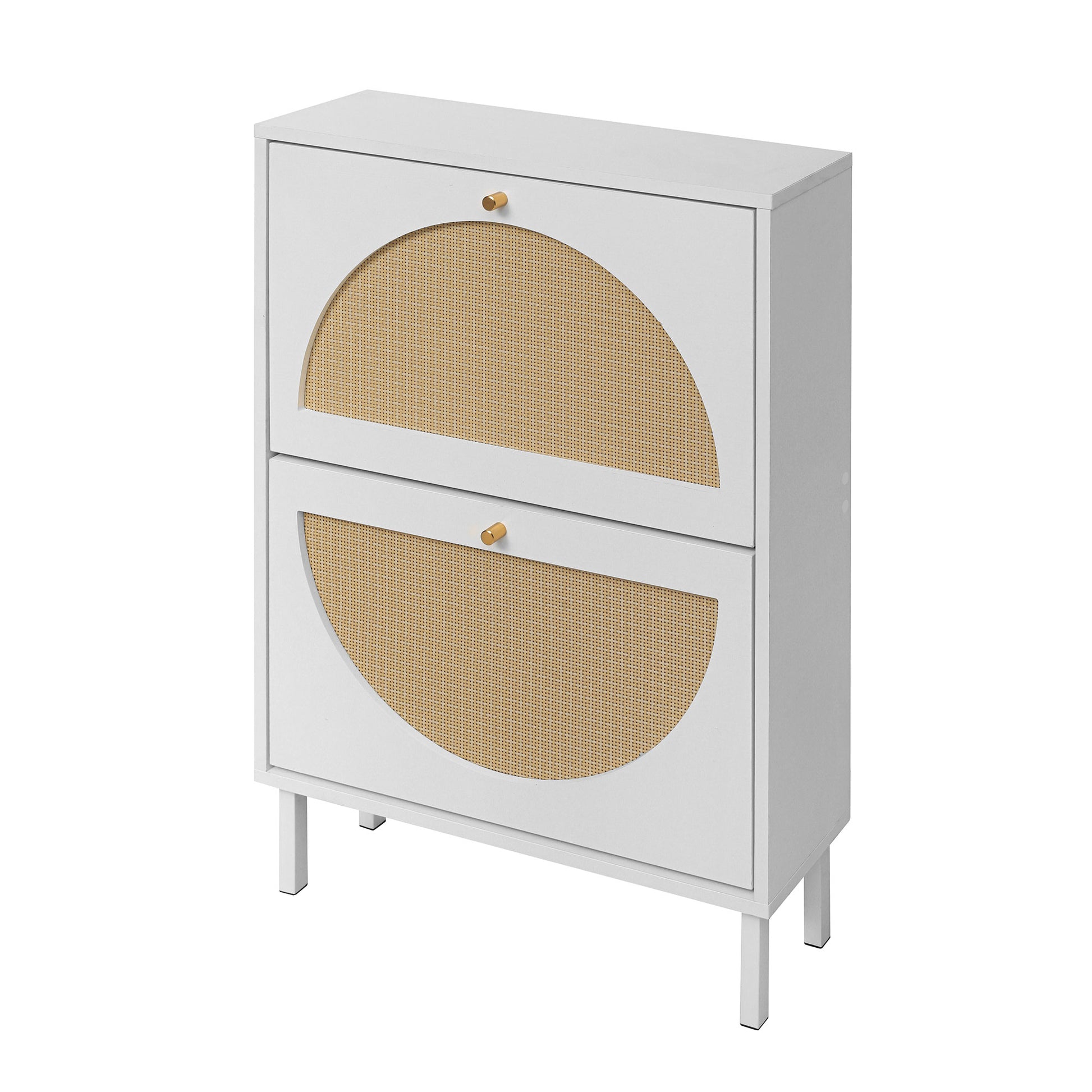 2 Door Shoe Rack, Rattan, Double Layer, Suitable for Living Room, Hallway image 12