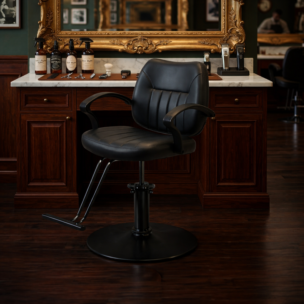 Hair Beauty Salon Equipment Black Hydraulic Barber Styling Chair(BLACK) image 2