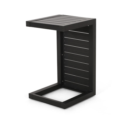 CAPE CORAL ALU C-SHAPED TABLE BLACK image 6