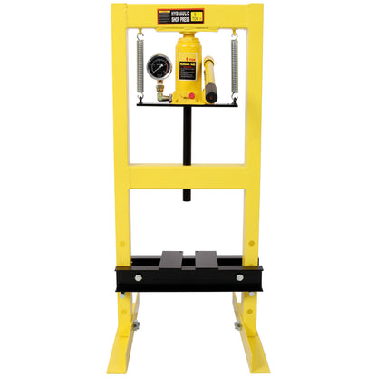 6Ton Bottle Jack Shop Press with Gauge, Bend, Straighten, or Press Parts, Install Bearings, U-Joints, Bushings, Ball Joints, and Pulleys,Yellow image 3