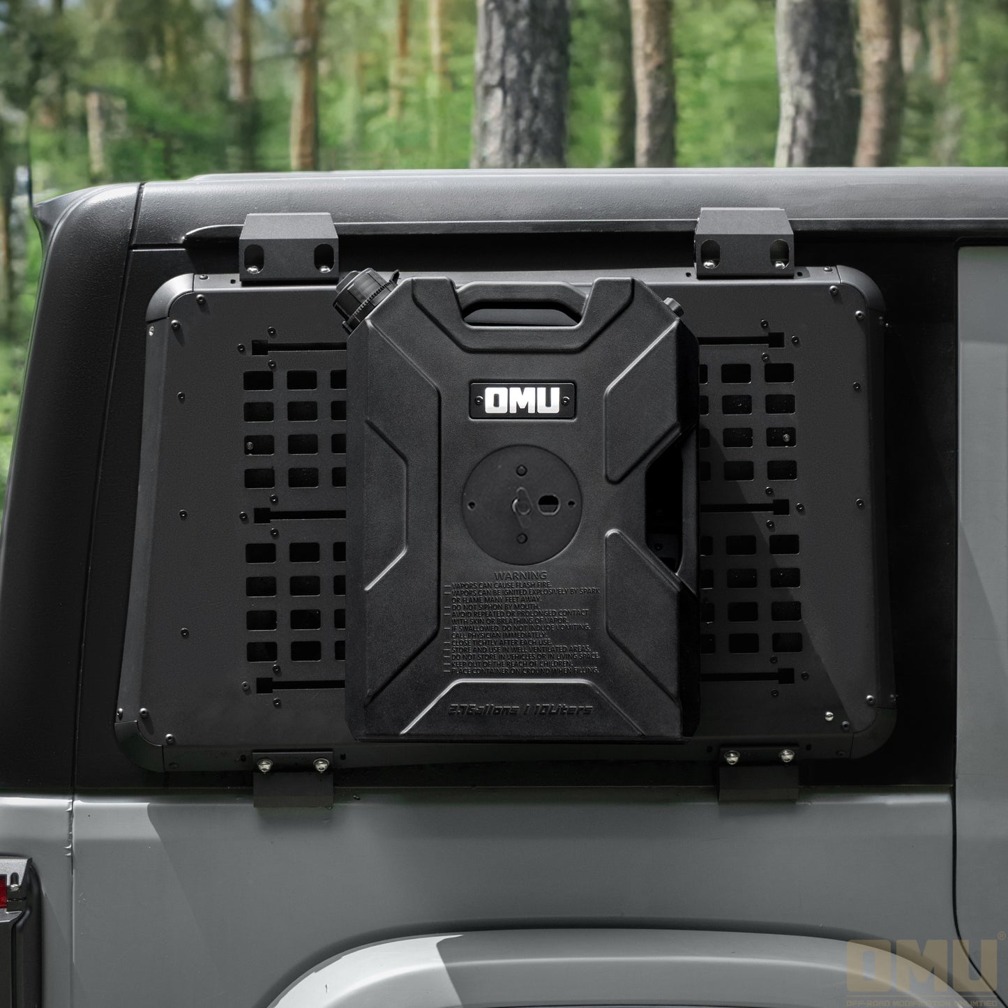 OMU 2.64 Gallon/10L Door Hinge Gasoline Container and Mount Set Compatible with 2007-2026 Jeep wrangler JK JL JT, Gasoline Pack Mount Backing Plate with Snapin Spout Backup Petrol Water Storage Can image 10