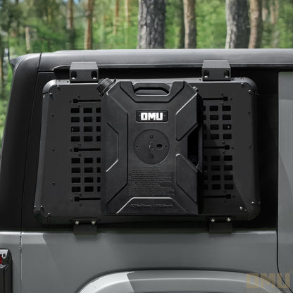 OMU 2.64 Gallon/10L Door Hinge Gasoline Container and Mount Set Compatible with 2007-2026 Jeep wrangler JK JL JT, Gasoline Pack Mount Backing Plate with Snapin Spout Backup Petrol Water Storage Can image 10
