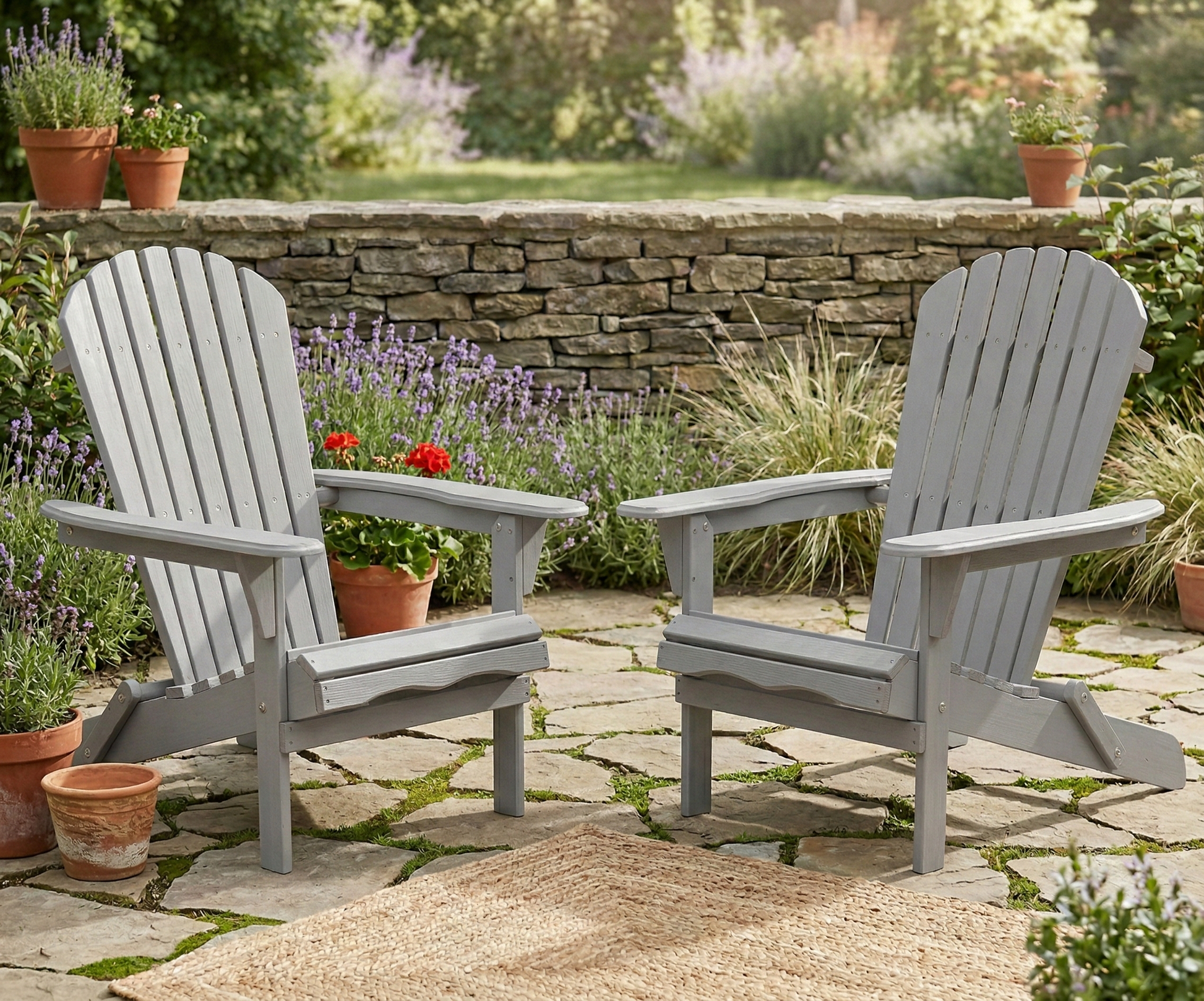 Wood Lounge Patio Chair for Garden Outdoor Wooden Folding Adirondack Chair Set of 2 Solid Wood Lounge Patio Chair for Garden, Lawn, Backyard, image 4