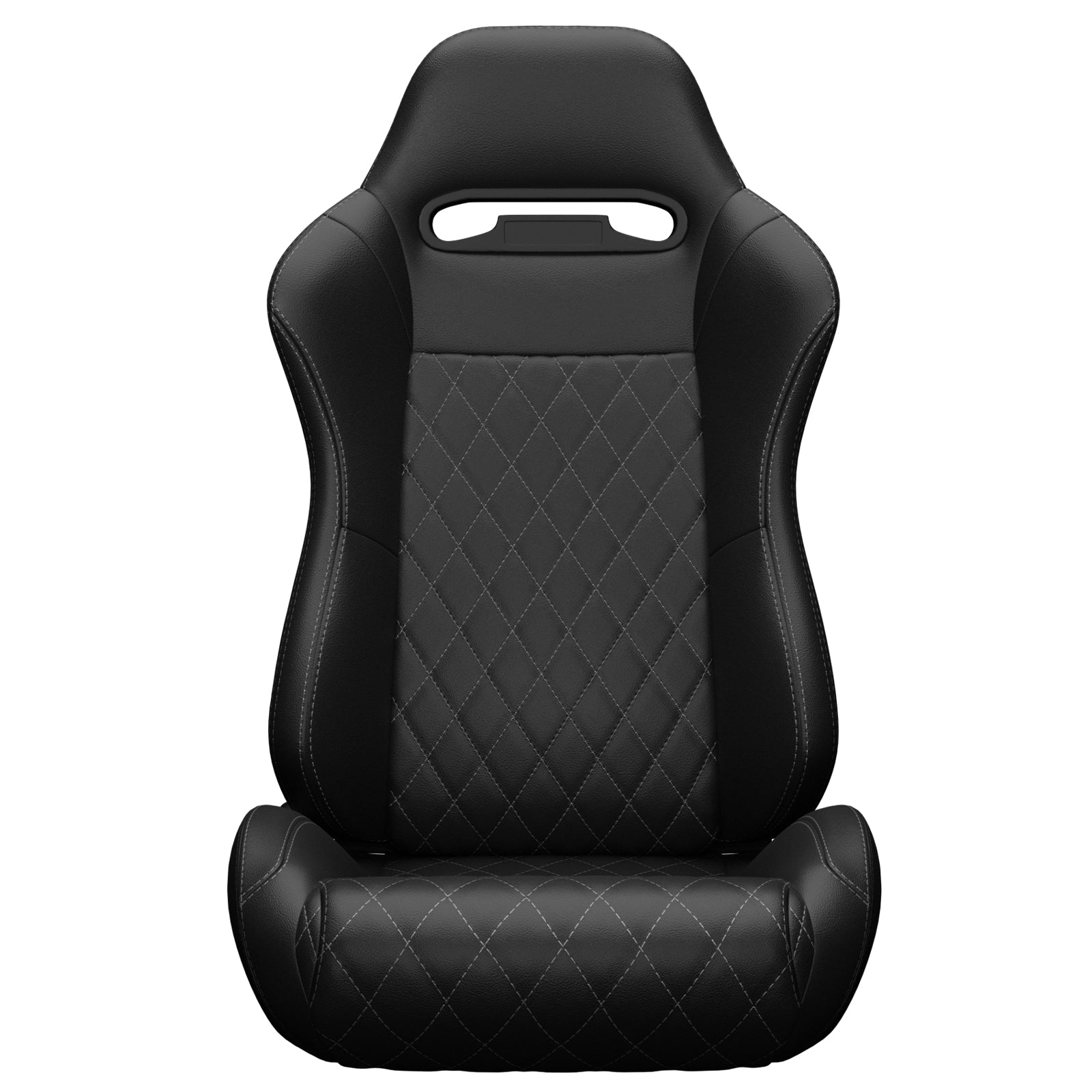 2PC Universal Racing Seats Stitch PVC Leather Reclinable Carbon Look Leather Back With Adjustor Slider(Not Including Seat Bracket) 1 box of 2 pieces image 11