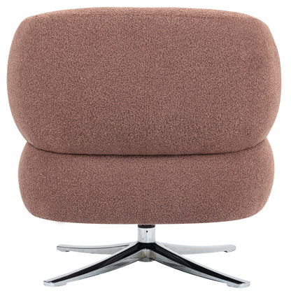 Cuddle-style leisure swivel sofa chair, suitable for balconies, studies and living rooms, Red image 3