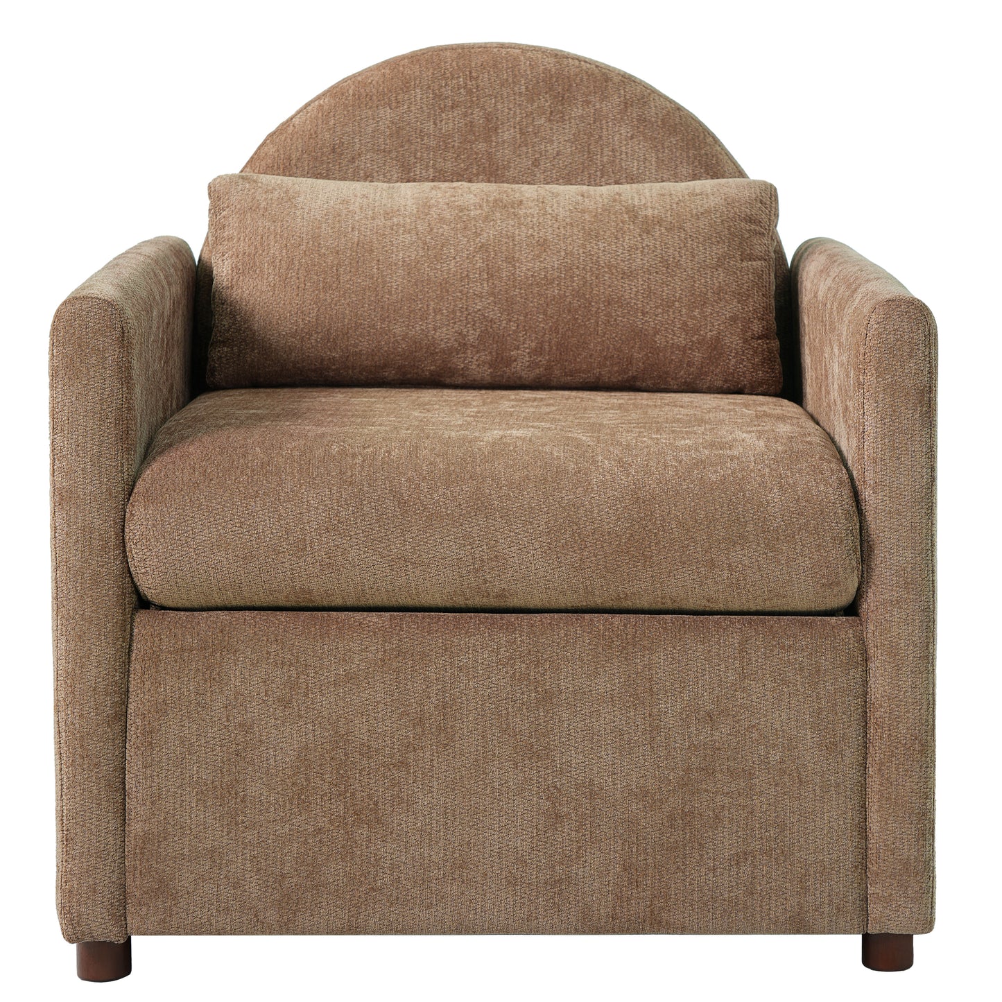 Coffee Pet Friendly Accent Chair with Hidden Pet Nook, Acacia Wood Legs, 220lbs Weight Capacity, Modern Upholstered Armchair for Living Room image 4