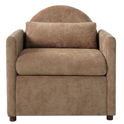 Coffee Pet Friendly Accent Chair with Hidden Pet Nook, Acacia Wood Legs, 220lbs Weight Capacity, Modern Upholstered Armchair for Living Room image 4
