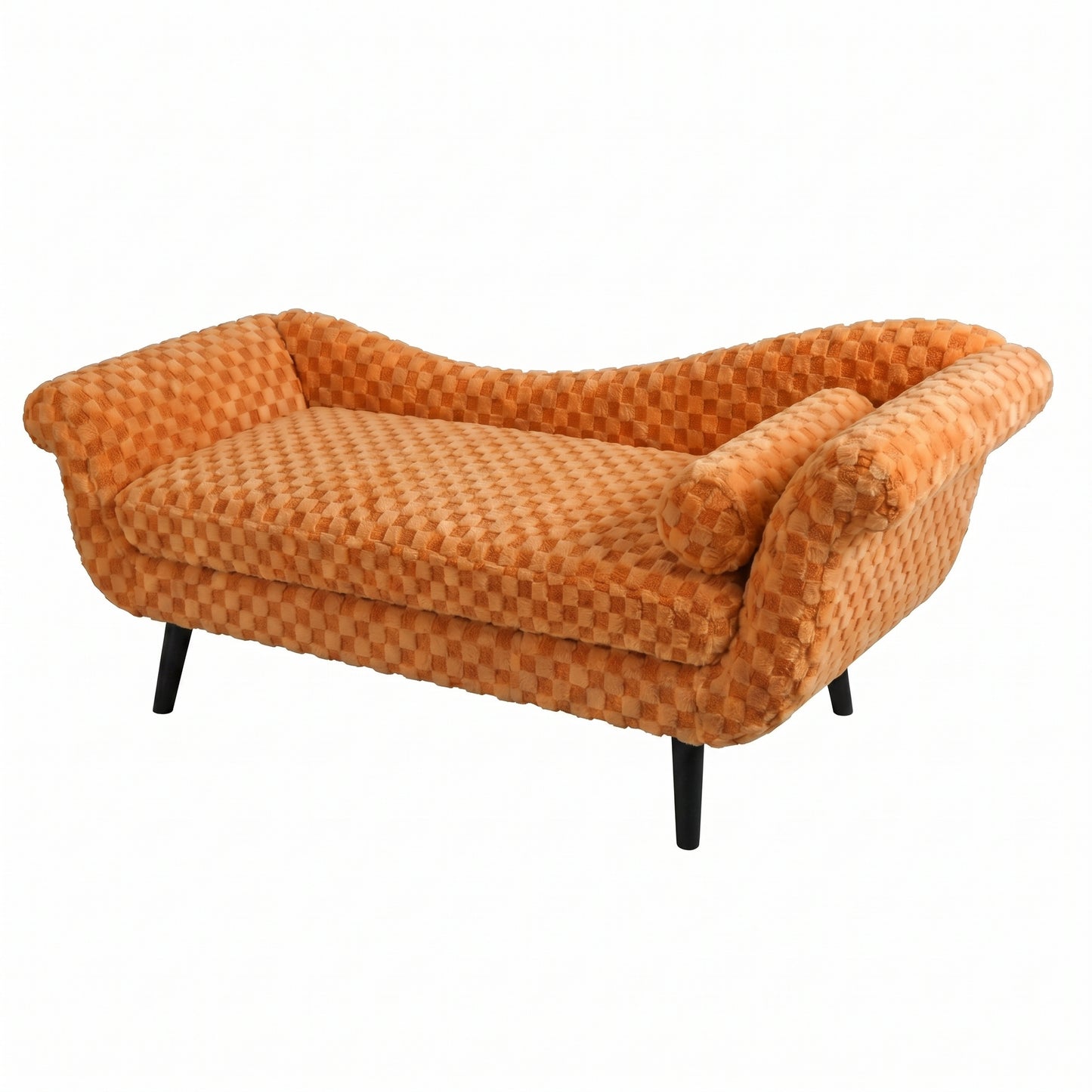 Classic diamond pattern fabric paired with elegant scroll arms, delivering great comfort and timeless style. image 7
