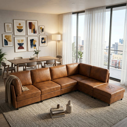 Modern Modular Corner Sofa Foil fabric Freely Configurable with image 1