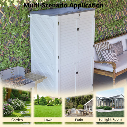Rust Proof Resin Garden Equipment Storage - Weatherproof, Spacious, UV Resistant Material, Non-Partitioned image 8