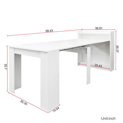 Modern Extendable Dining Table with Storage image 5