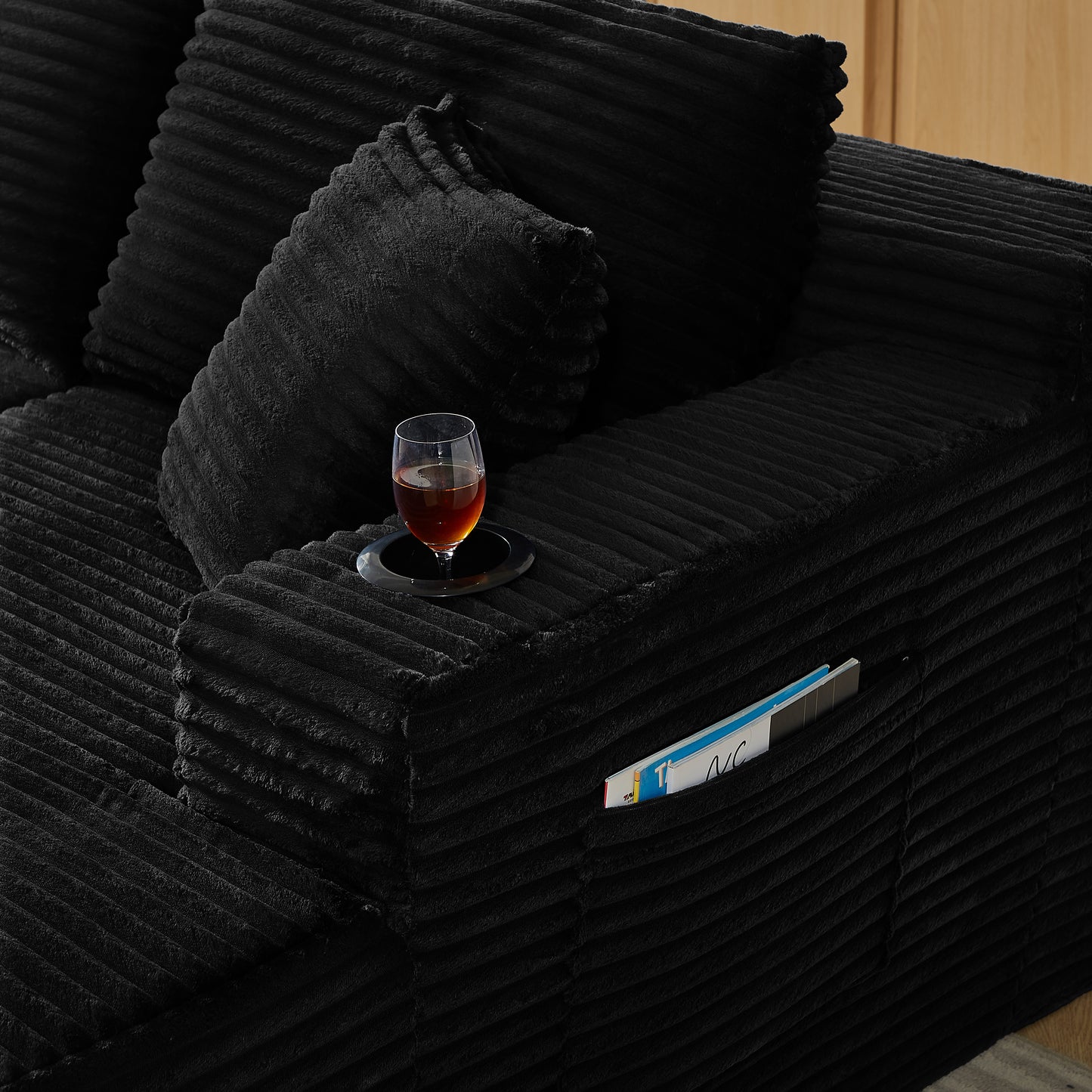 Chenille U-Shaped Sectional Sofa Set,Minimalist Style Modular Sectional Sofa, Luxury Chenille Fabric Cloud Couch for Living Room image 5