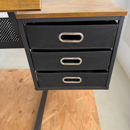 Black drafting drawing table with stool and 3 drawers image 8