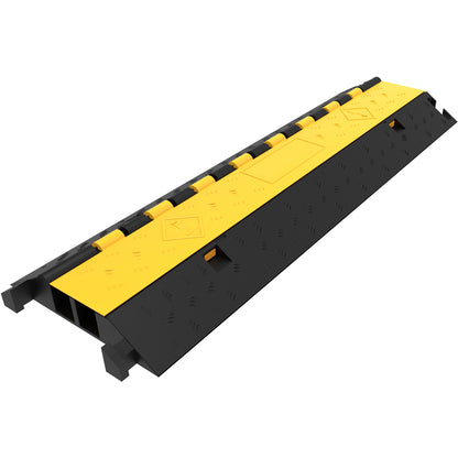 5-Set Rubber Cable Guard, Dual-Channel, Durable 66,000 lbs Capacity, Wire & Hose Protection Speed Bump for Driveways (2-Channel, 5 Sets-66,000 lbs) image 1