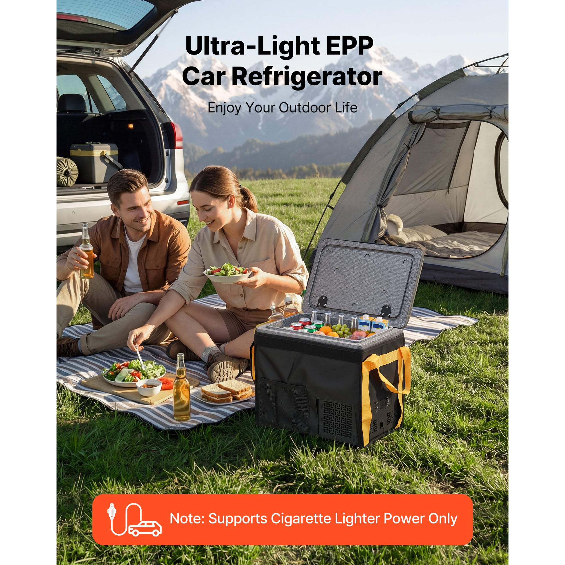 12 Volt Refrigerator, 21.1 QT/ 20L Car Fridge, Portable Ultra-Light EPP Freezer, APP Control Electric Compressor, 12V/24V DC, 14℉ to 50℉, for Truck Van RV SUV Boat Travel Camping image 9