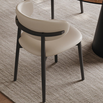 35-inch round glass dining table, with tempered glass tabletop and carbon steel legs. Suitable for 2-4 people. Dark brown small round dining table, suitable for restaurants and apartments. (2 chair) image 11