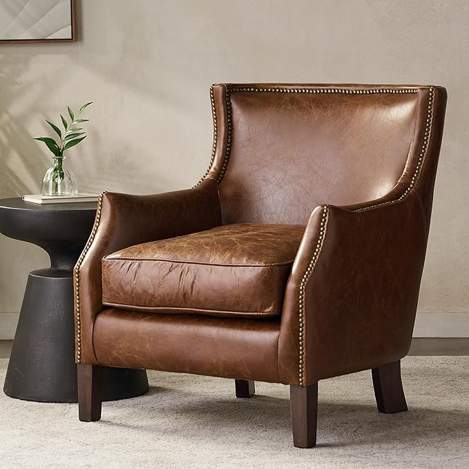 Genuine Leather Single Sofa image 1