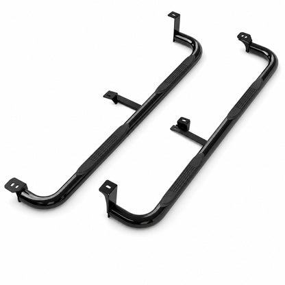 Carbon Steel Black Powder 3 Inch Running Boards Side Steps 2PCS Fit For Chevy Silverado & GMC Sierra 1500,1500LD/2500 HD/3500 HD(Extended Cab/Double Cab) image 3